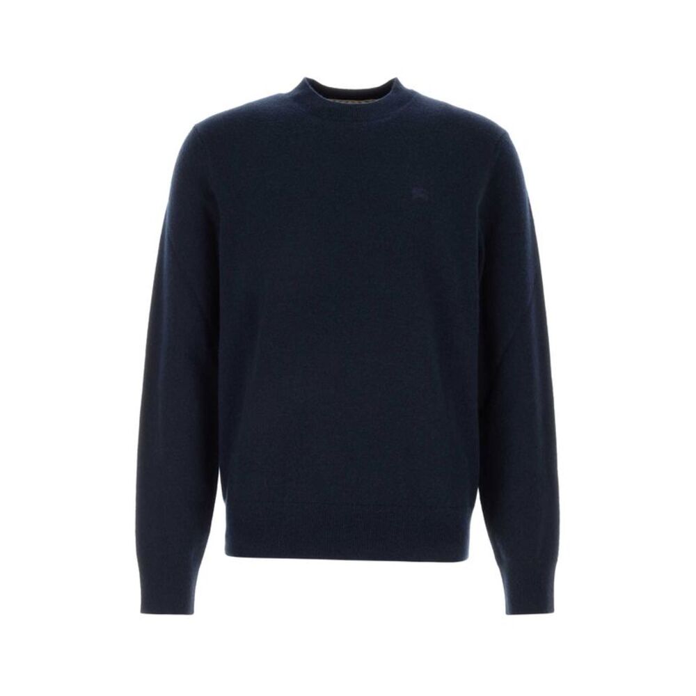 Burberry Men Midnight Blue Stretch Cashmere Blend Sweater